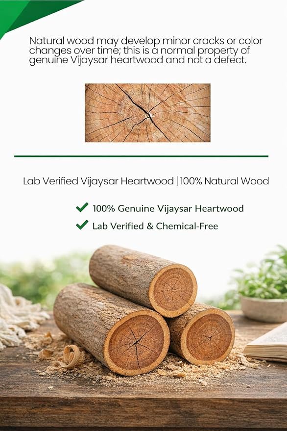 Vijaysar Wooden Glass for Sugar Control – Ayurvedic Wellness Tumbler