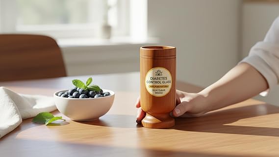 Vijaysar Wooden Glass for Sugar Control – Ayurvedic Wellness Tumbler