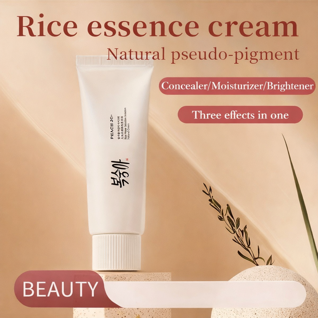 Korean Rice Essence Cream – Brightening & Moisturizing Skin Tone Cream (3-in-1)